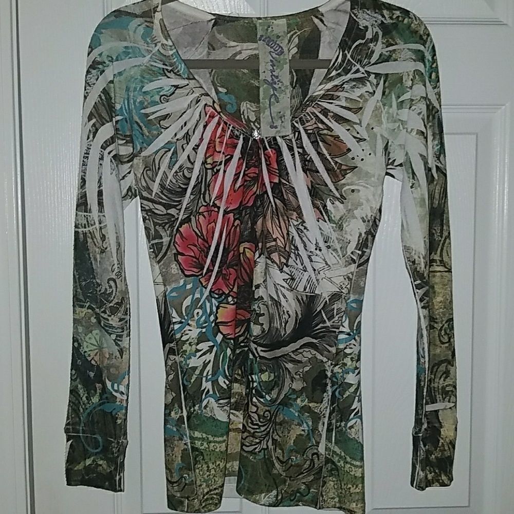 Code Vintage fitted top Sz PL.